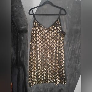 Gold Sequin Women's Mini Dress